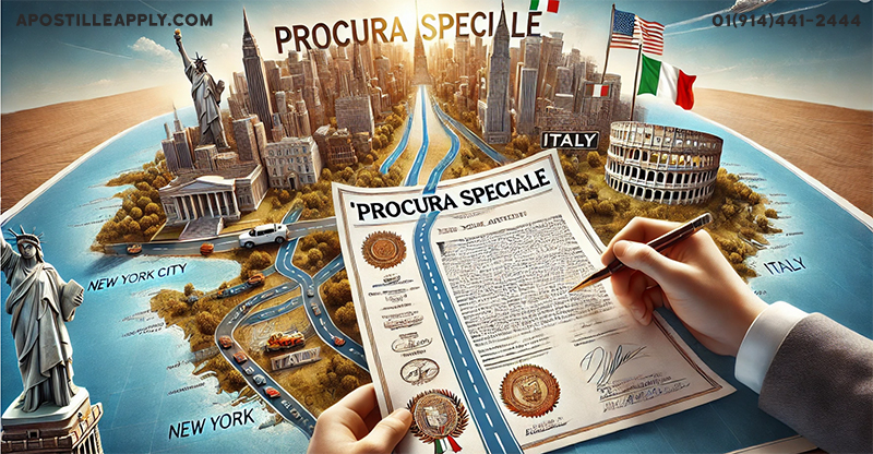 Procura being created in New York and formatted perfectly for Italy